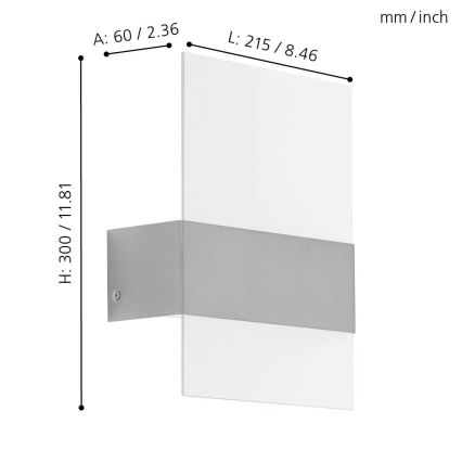 Eglo 93438 - Luminaire d'extérieur LED NADELA 2xLED/2,5W/230V IP44
