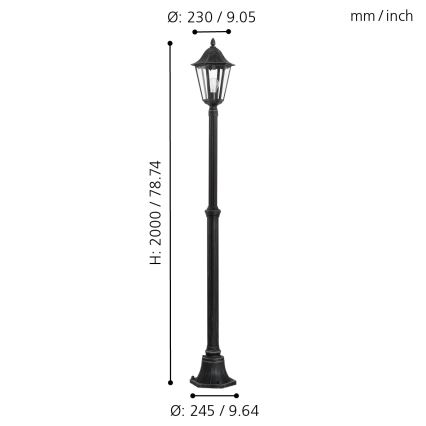 EGLO - Lampada da esterno 1xE27/60W IP44
