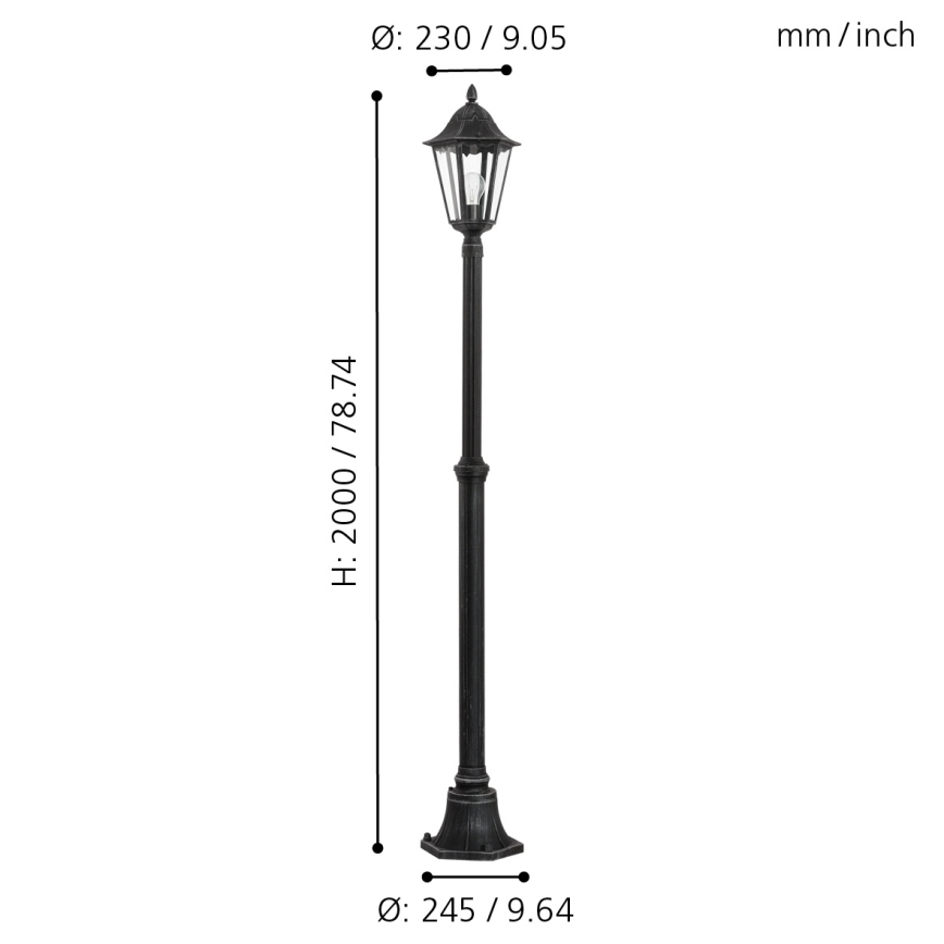 EGLO - Lampada da esterno 1xE27/60W IP44
