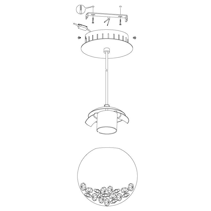 Eglo - Suspension 1xLED/5W/230V