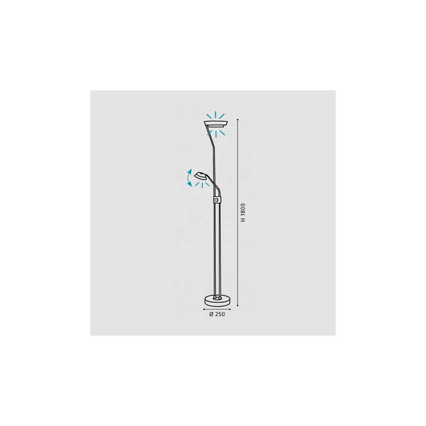 Eglo - Lampe LED à intensité modulable LED/17,28W + LED/2,88W