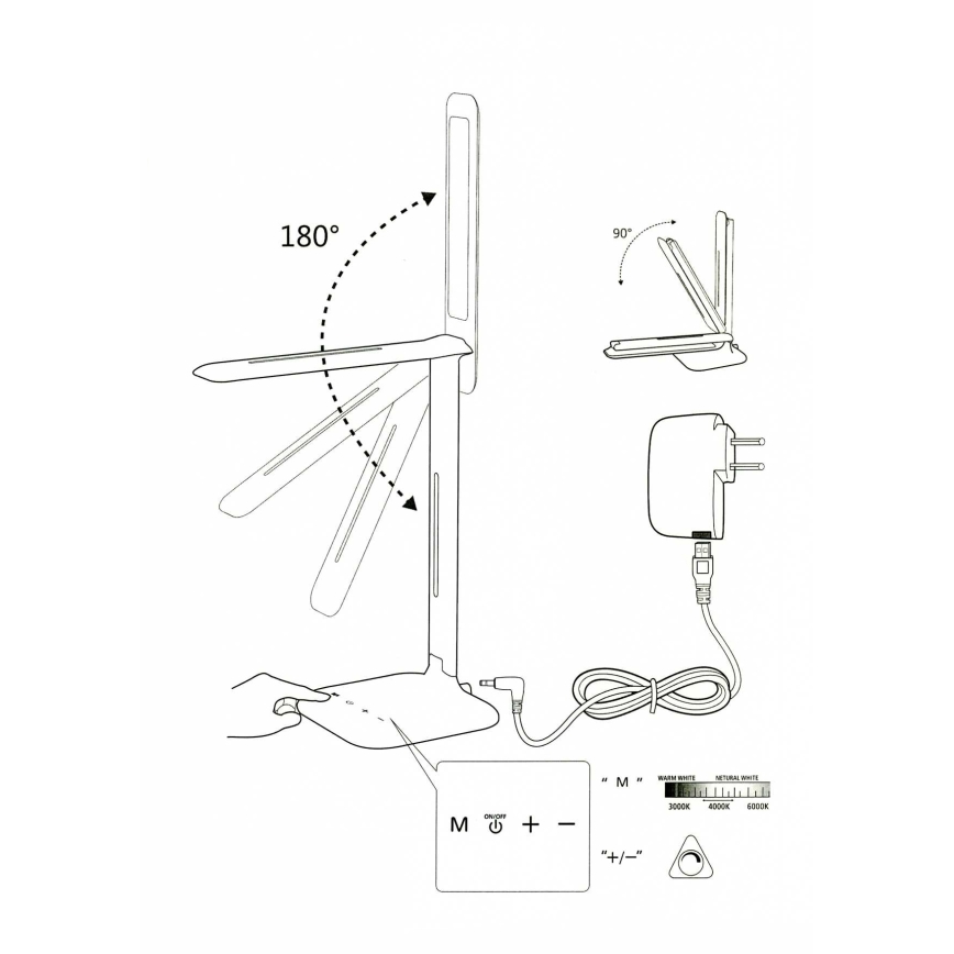 Eglo 93966 -  Lampada da tavolo CAUPO LED/2.9W/230V