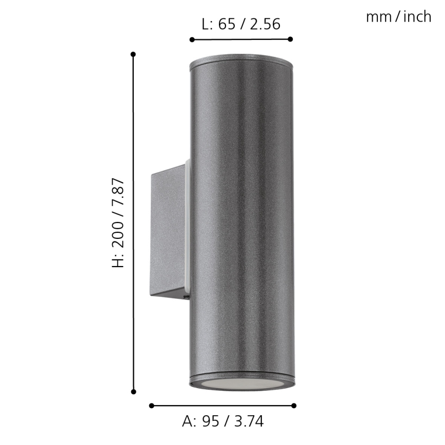 Eglo - Illuminazione LED da esterno 2xGU10/3W/230V