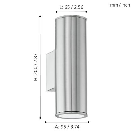 Eglo - Illuminazione LED da esterno 2xGU10/3W/230V