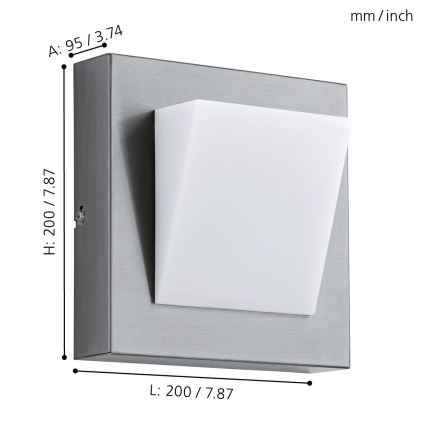 Eglo 94114 - lampada da esterno GALARY 1 a LED/3,7W/230V IP44