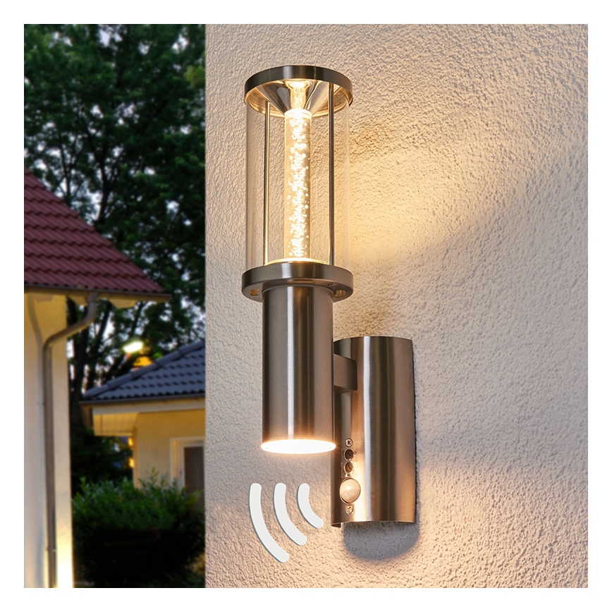 Eglo - Illuminazione LED da esterno con sensore 1xGU10/3W + 1xLED/3,7W
