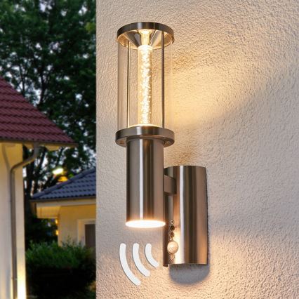 Eglo - LED-Außenleuchte mit Sensor 1xGU10/3W + LED/3,7W IP44