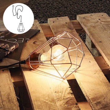 Eglo 94197 - Lampada da tavolo con spina TARBES 1xE27/60W/230V