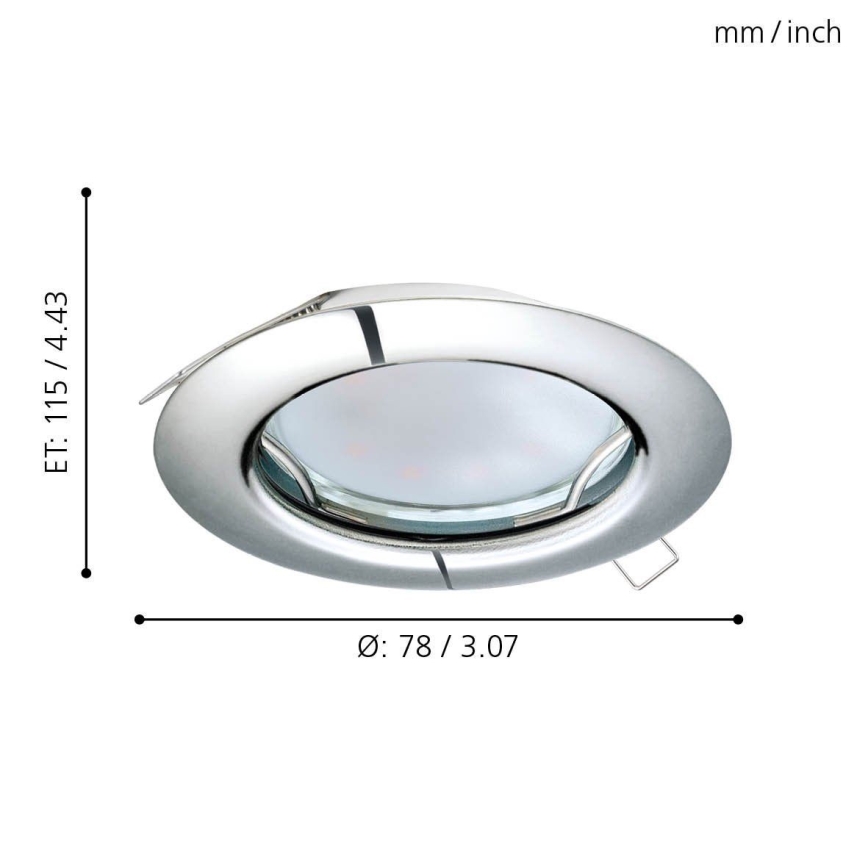 Eglo - Lot de 3 spots LED encastrés PENETO 1xGU10-LED/3W/230V
