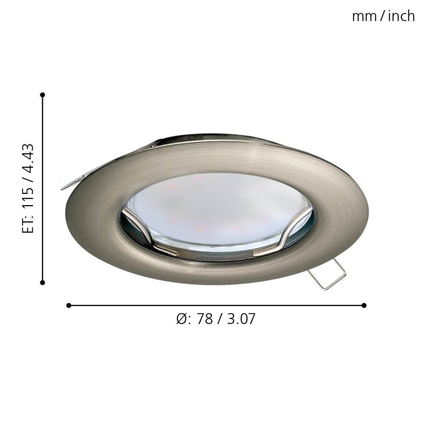 Eglo - Lot de 3 spots encastrés LED PENETO 1xGU10-LED/3W/230V