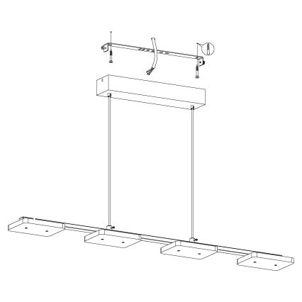 Eglo - Suspension 4xLED/4,5W/230V