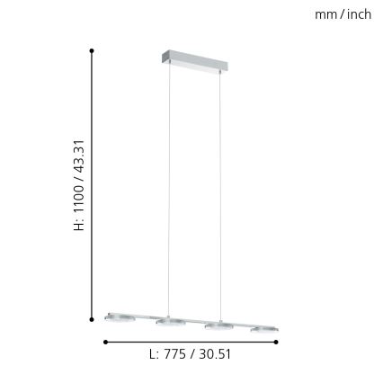 Eglo - LED-Pendelleuchte 4xLED/4,5W/230V