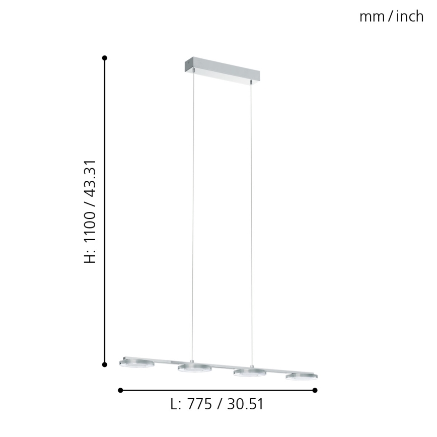 Eglo - LED-Pendelleuchte 4xLED/4,5W/230V