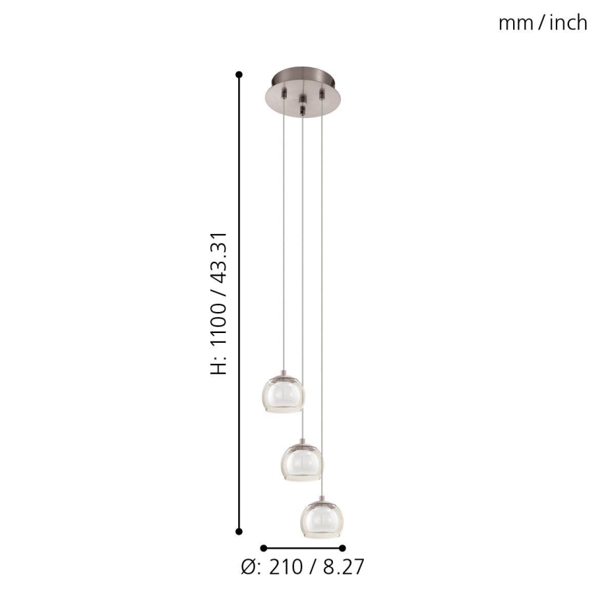 Eglo - LED-Pendelleuchte 3xLED/3,3W/230V