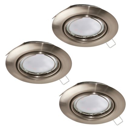 Eglo - 3er-Set LED-Einbauleuchten PENETO 1xGU10-LED/5W/230V