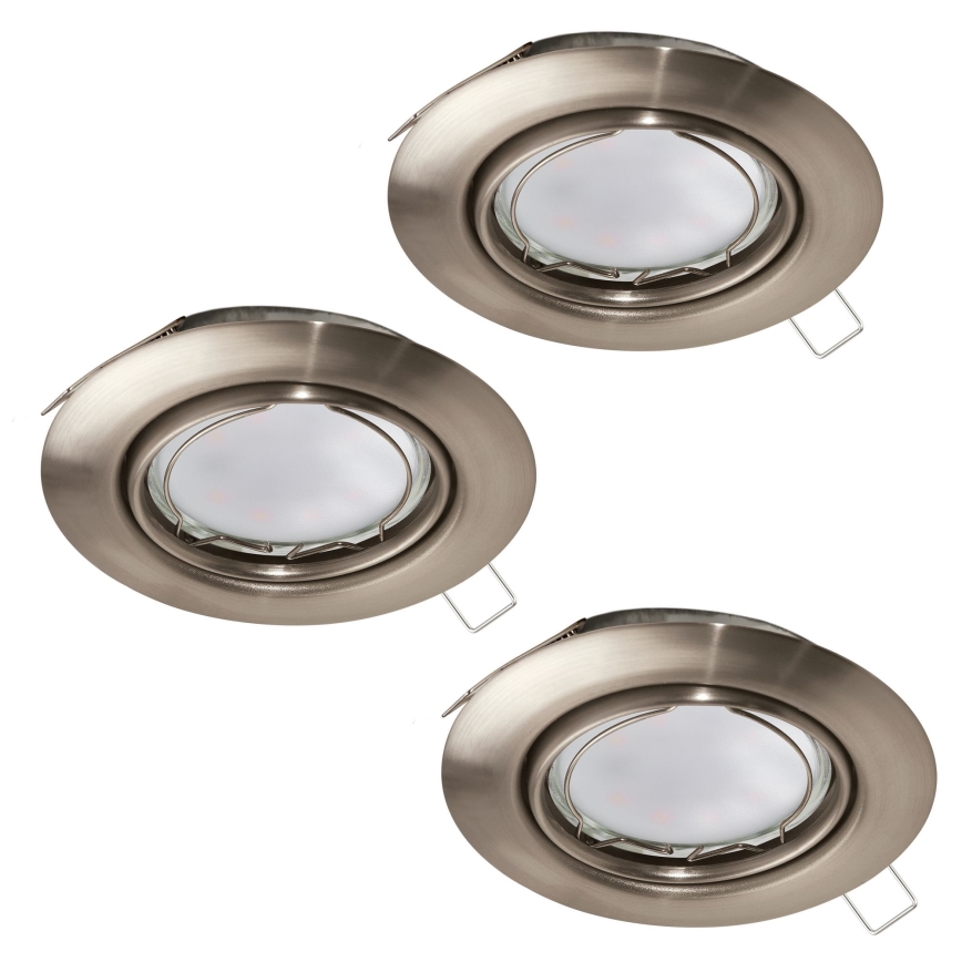 Eglo - 3er-Set LED-Einbauleuchten PENETO 1xGU10-LED/5W/230V