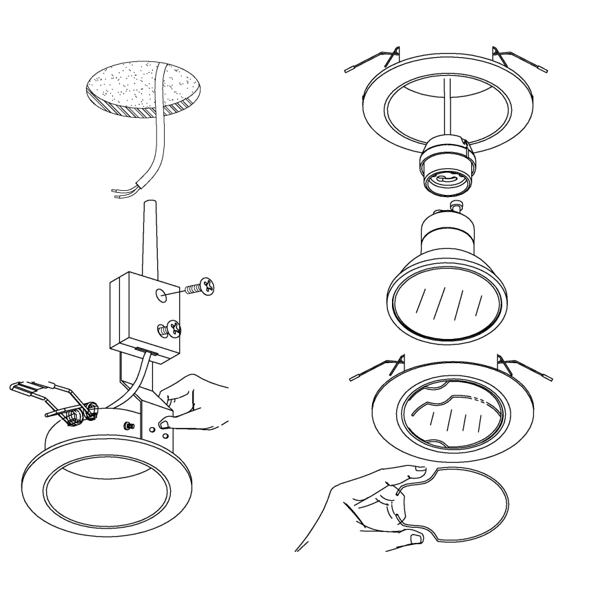 Eglo - Confezione da 3 faretti LED da incasso PENETO 1xGU10-LED/5W/230V