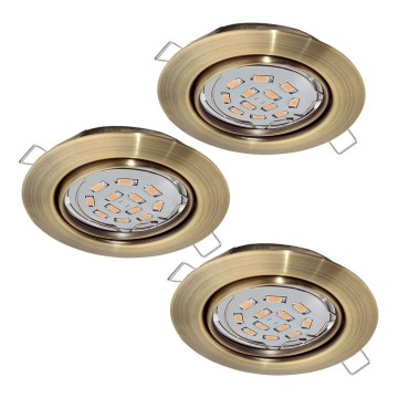 Eglo 94409 - 3er-Set LED-Einbauleuchten PENETO 1xGU10-LED/5W/230V