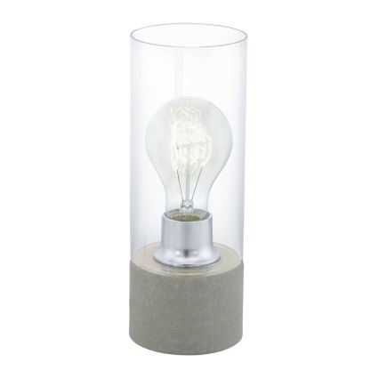 Eglo 94549 - Lampada da tavolo TORVISCO 1xE27/60W/230V grigio