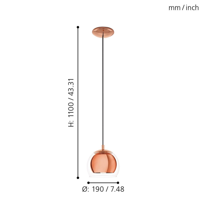 Eglo - Lampadario 1xE27/60W/230V