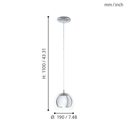 Eglo - Lampadario 1xE27/60W/230V