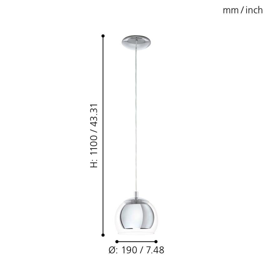Eglo - Lampadario 1xE27/60W/230V