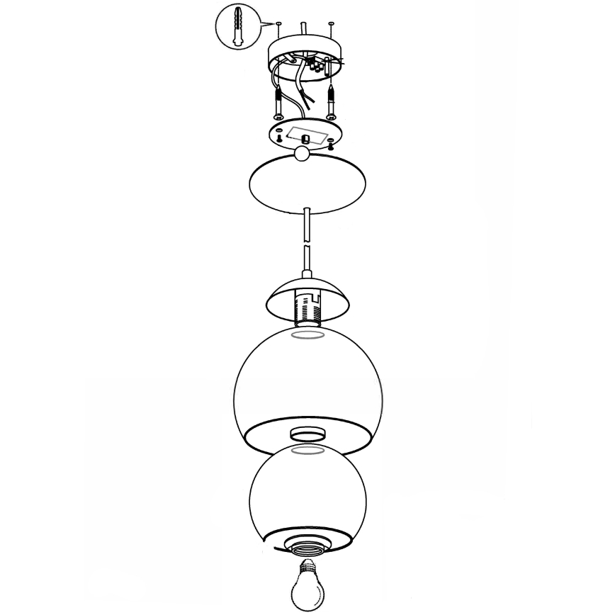 Eglo - Lampadario 1xE27/60W/230V
