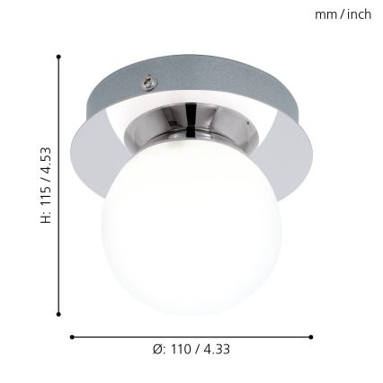 Eglo - LED-Badezimmerleuchte 1xLED/3,3W/230V IP44