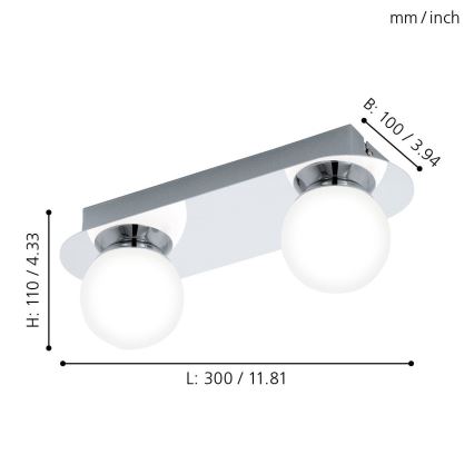 Eglo - Lampada LED da bagno 2xLED/3,3W/230V