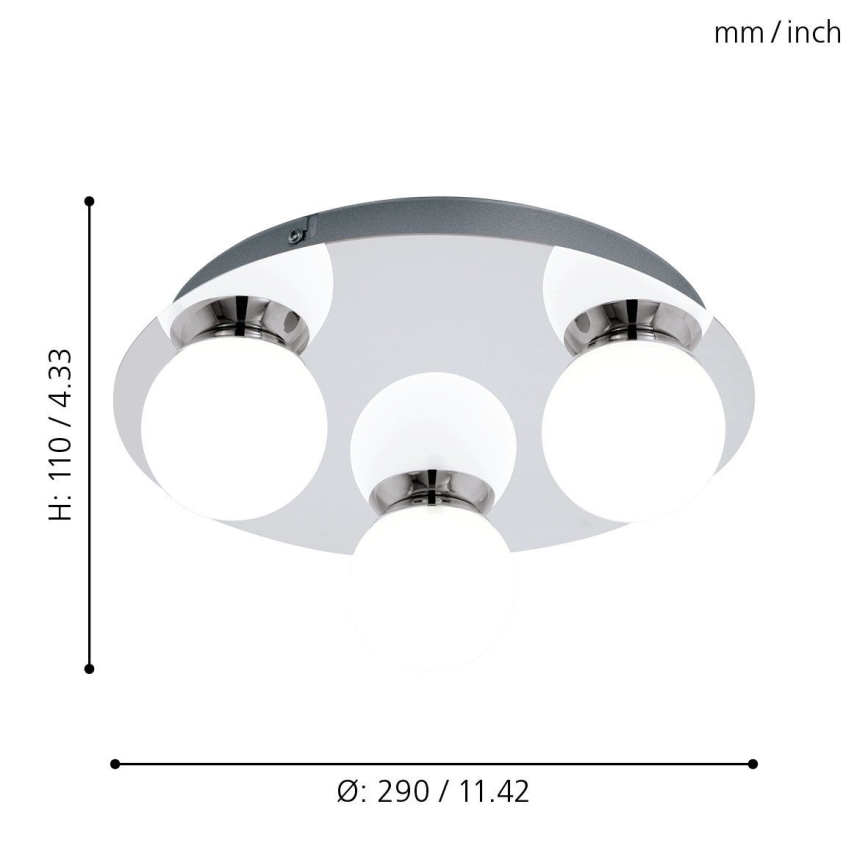 Eglo - Luminaire salle de bain 3xLED/3,3W/230V IP44