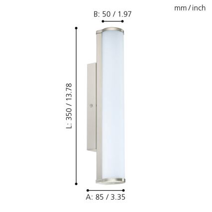 Eglo - Lampada da bagno a LED LED/8W/230V IP44