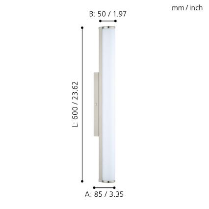 Eglo - Lampada da bagno a LED, 13 W, 230 V, IP44