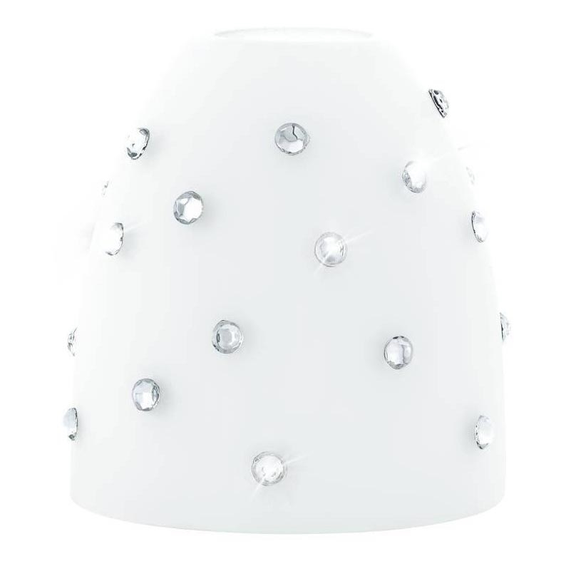 Eglo 94749 - Vetro di ricambio per lampadario, lampada da tavolo, plafoniera e faretto MY CHOICE diametro 9 cm bianco/cromo