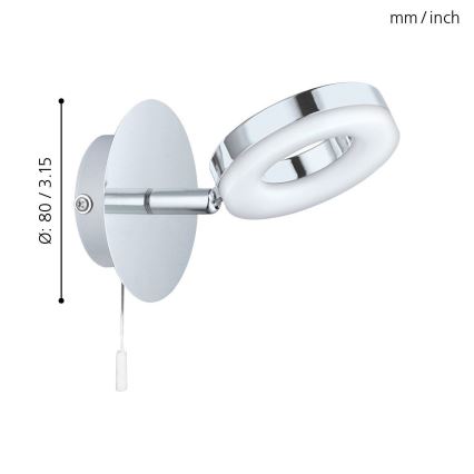 Eglo 94756 - Lampada LED da bagno GONARO 1xLED/3,8W/230V