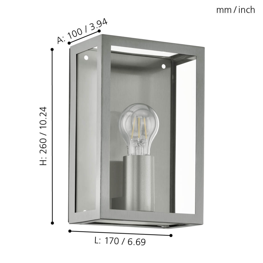 Eglo - Luminaire extérieur 1xE27/60W/230V IP44