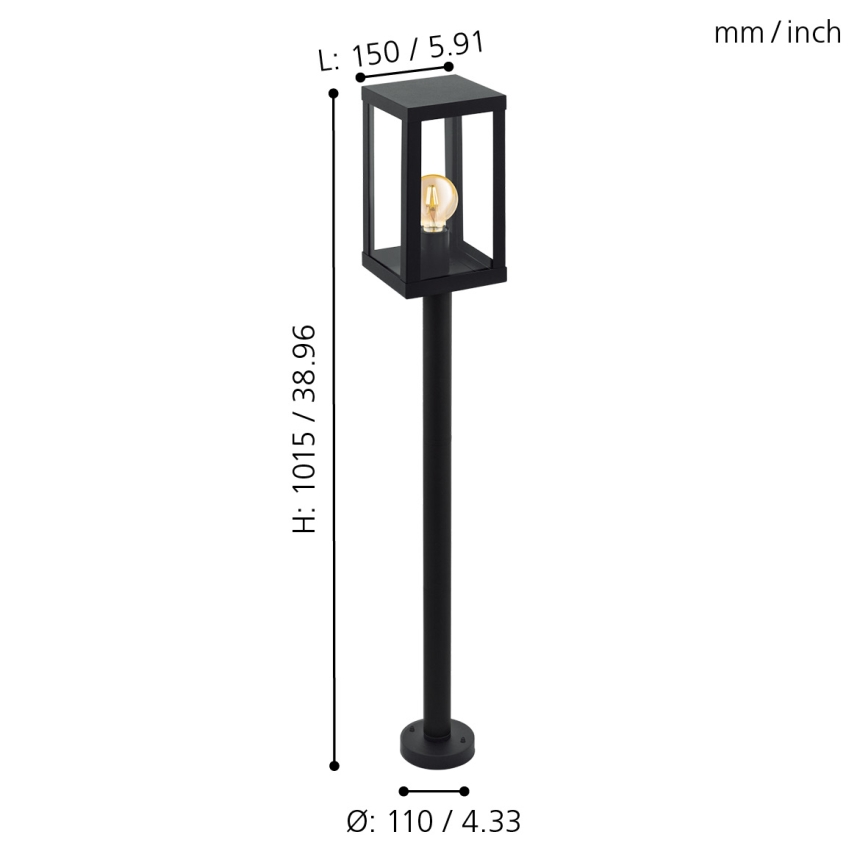 Eglo - Luminaire extérieur 1xE27/60W/230V IP44