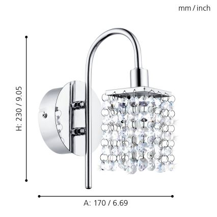 Eglo - luminaire pour salle de bains LED/2,5W/230V IP44