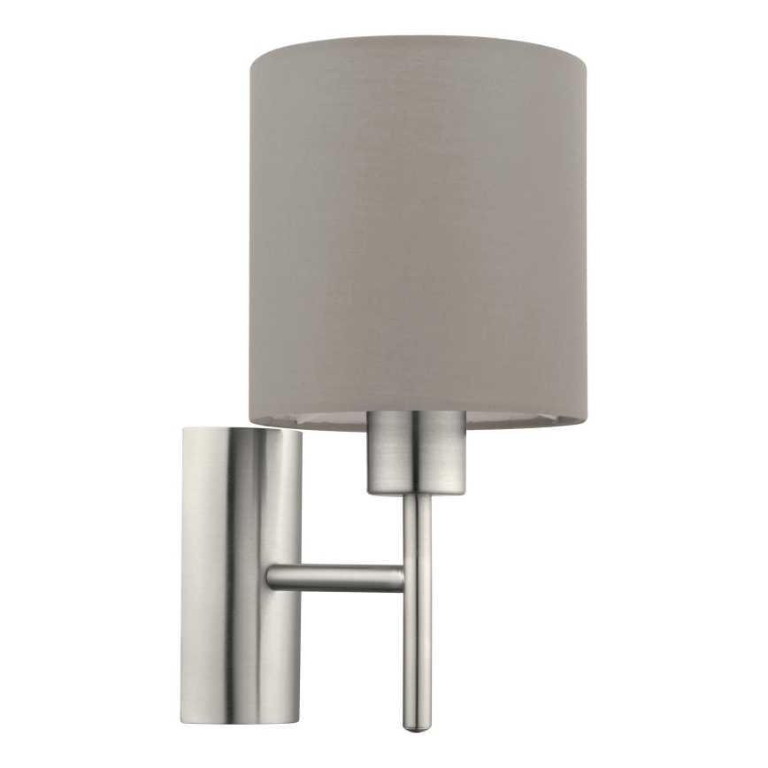 Eglo - Applique murale 1xE27/60W/230V taupe