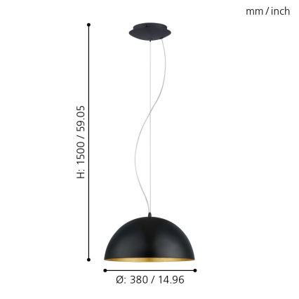Eglo - Lampadario 1xE27/60W/230V