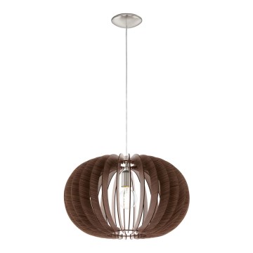 Eglo 95025 - Lampadario a sospensione con filo STELLATO 1xE27/60W/230V marrone