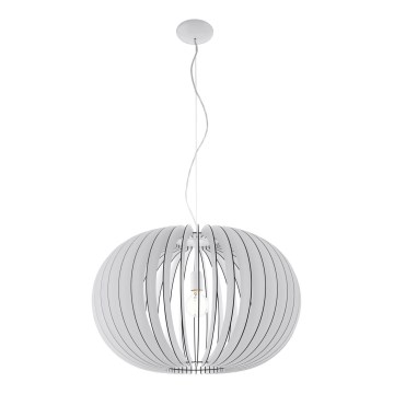 Eglo 95034 - Suspension sur câble STELLATO 1xE27/60W/230V Ø 70 cm blanche