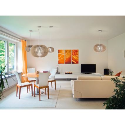 Eglo 95042 - Pendelleuchte STELLATO 1xE27/60W/230V, Ø 70 cm, Beige