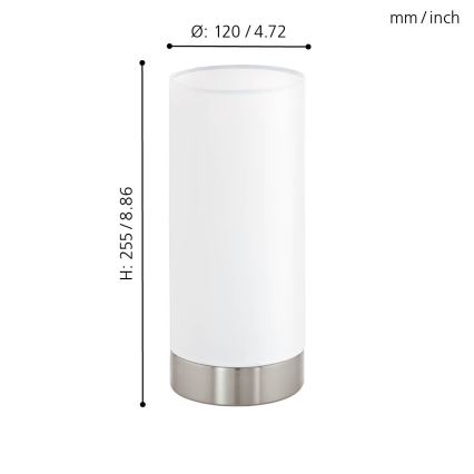 Eglo - Lampada da tavolo dimmerabile 1xE27/40W/230V