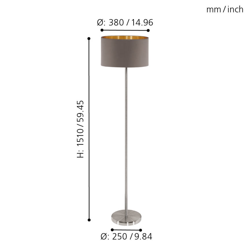 Eglo - Lampadaire 1xE27/60W/230V