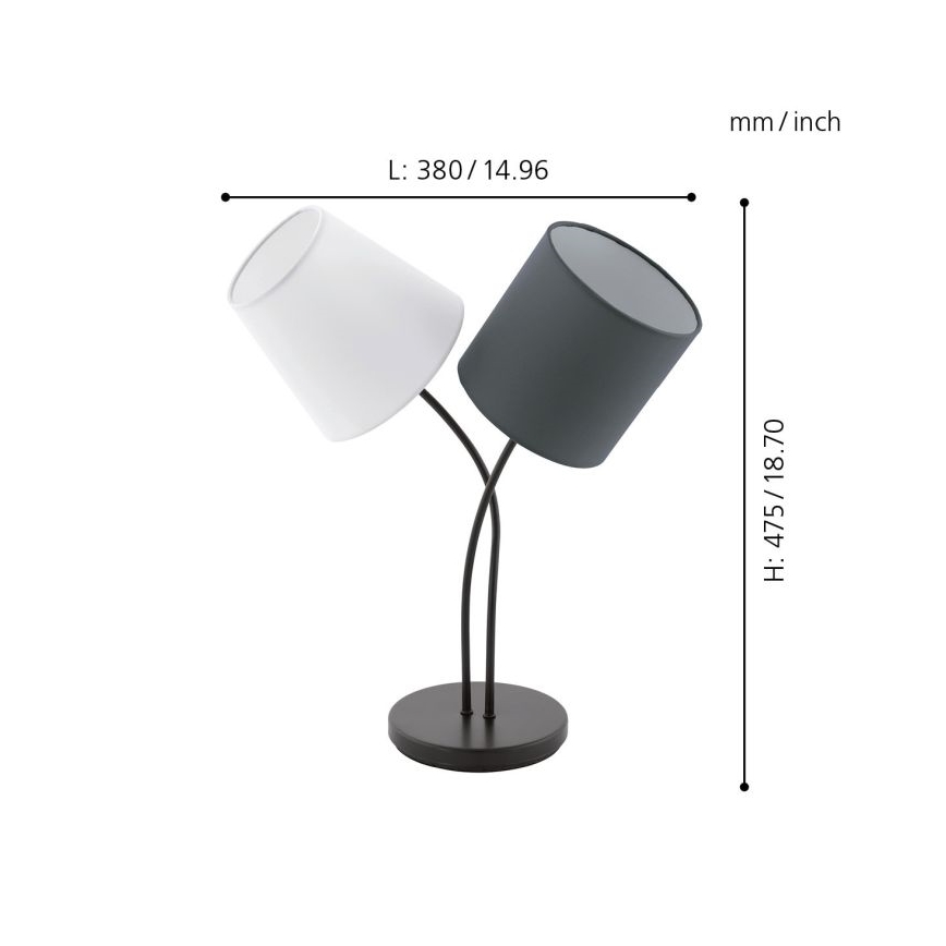 Eglo - Lampada da tavolo 2xE14/40W/230V