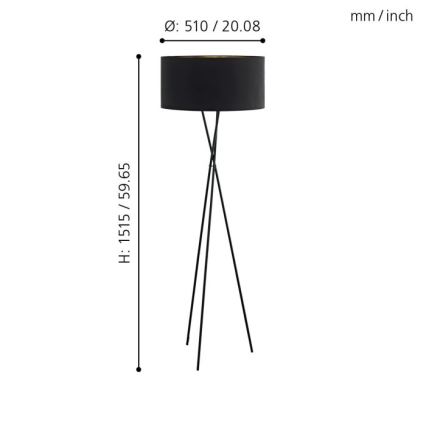 Eglo - Lampada da terra 1xE27/60W/230V