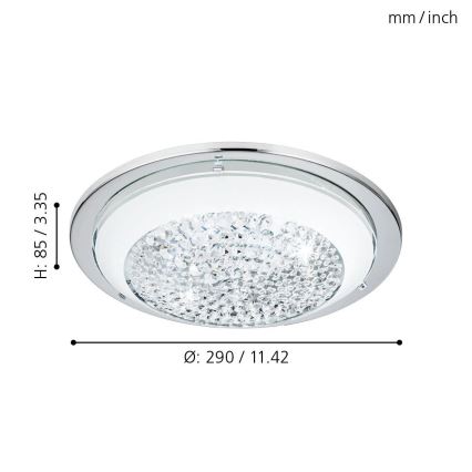 Eglo 95639 - Plafonnier encastré LED ACOLLA 3xLED/3,6W/230V