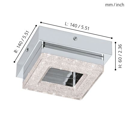 Eglo - Plafonnier LED 4W/230V
