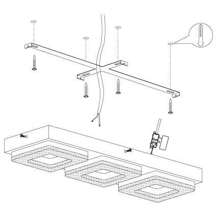 Eglo - Plafoniera LED di cristallo 3xLED/4W/230V