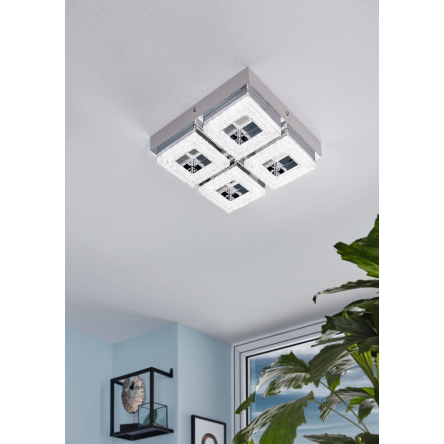 Eglo - Plafoniera LED di cristallo 4xLED/4W/230V